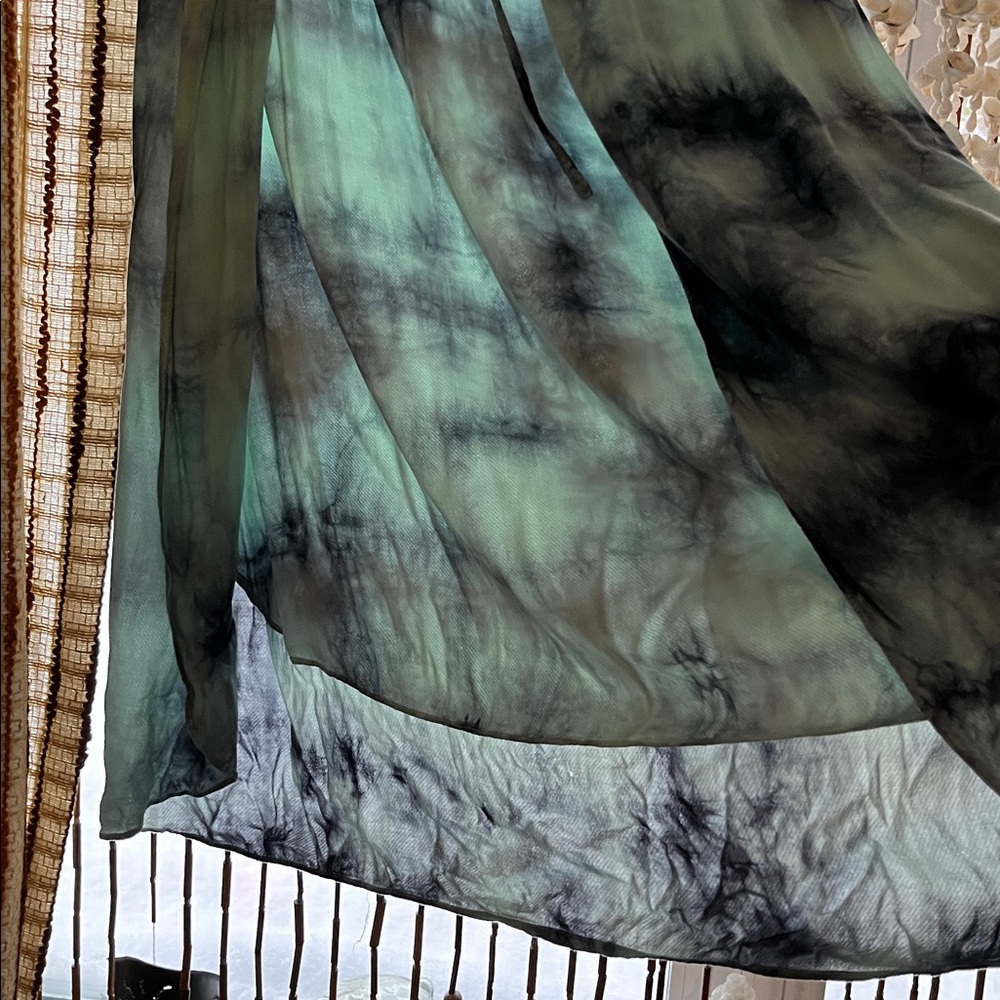 Forever 21 Tie-Dye Rayon Maxi Skirt – Breezy Boho Beach Cover-Up (Size M) - Picture 3 of 3